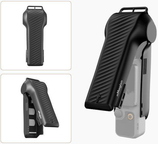 Dji Osmo Pocket 4 Amagisn One Piece Protective Case Impact Resistant Hard Abs Cover Built In Magnetic Storage Filter Black