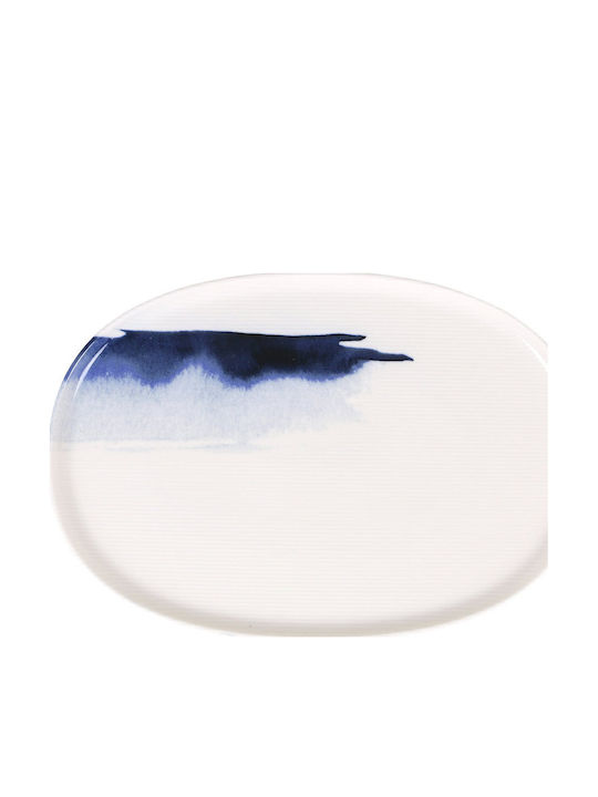 Bonna Servierplatte Oval aus Porzellan Weiße 34x23.5cm
