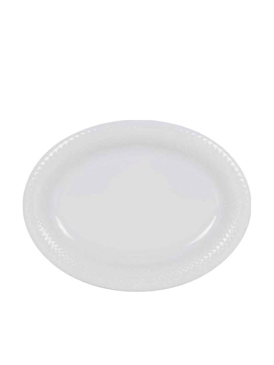 Soler Hispania Piață De Servire Ovală Din Porțelan Alb 28.5x21cm