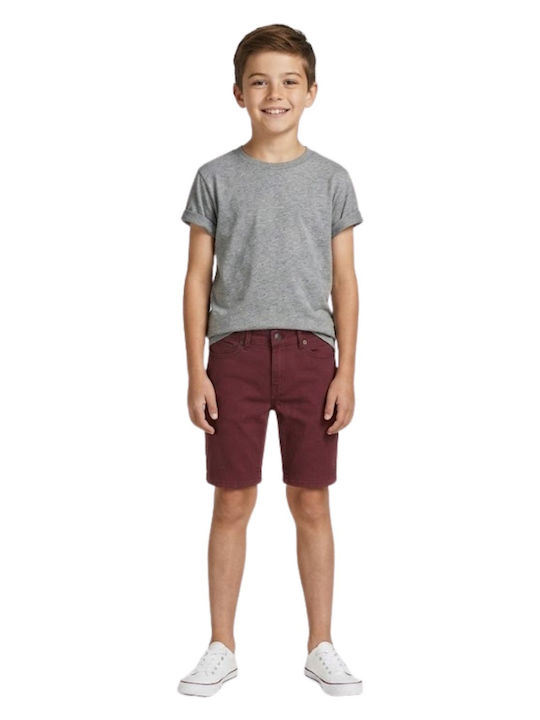 Kids Fabric Shorts/Bermuda Burgundy