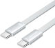 Vention Flat Braided USB 2.0 Cable USB-C Male - USB-C 60W PD Gray 1m