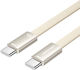 Vention Cablu Flat / Braided USB 2.0 USB-C Masculin - USB-C 60W PD Bej 1m TRZJF