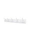 Uncle George Wall Hanger Bamboo 5 Hooks White 61x9x8cm