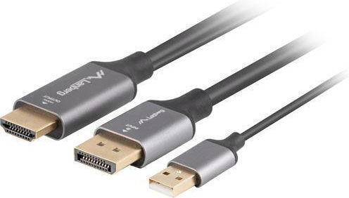 Lanberg Cable DisplayPort Male - 1m Black (KKL1KPBV0340)