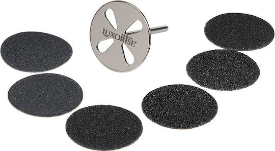 Pedicure Metal Disc + 6 Luxorise Pro25 Refills Grit 80-150-240
