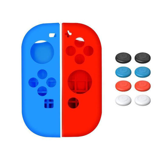 Nintendo Switch Switch Oled Joy-con Xdcase 1 Pereche Husă Protectoare Moale din Silicon Set Capace Joystick Roșu Albastru
