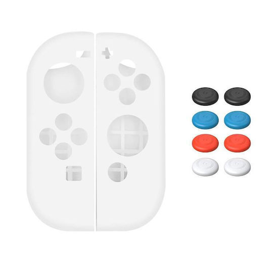 Nintendo Switch Switch Oled Joy-con Xdcase 1 Pereche Husă Protectoare Moale din Silicon Capace Joystick Albe