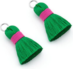 Synthetic Tassel 23mm Green Package 7 Pieces