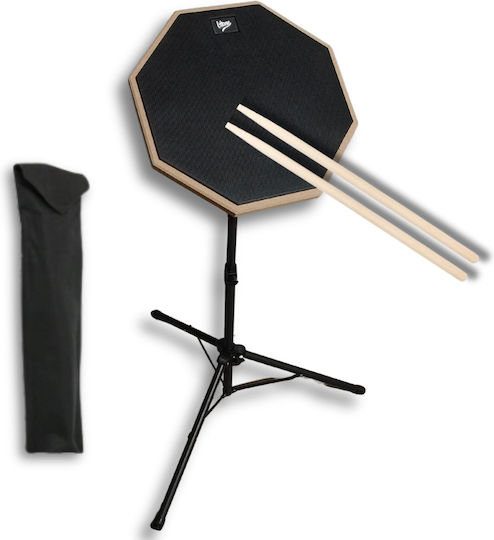 V-tone Pds8 Bk Practice Drum Pad Black 8 Inches Stand Drumsticks Cover Set