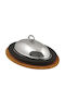 Lava Lava Servierplatte Oval aus Porzellan Silber 32x23cm