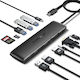 Lemorele TC97 USB-C Докинг Станция с HDMI 4K PD и Свързване на 3 Монитора Черна