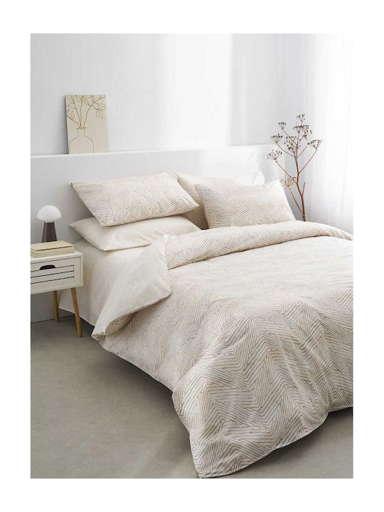 Vesta Home Ariadni Σετ Σεντόνια Διπλά 200x270εκ. Μπεζ (4τμχ)