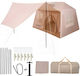 Costway Inflatable Camping Tent Beige for 6 People 183x213x253cm