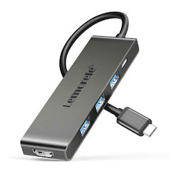 Lemorele TC22L USB-C Докинг станция с HDMI 4K PD Ethernet