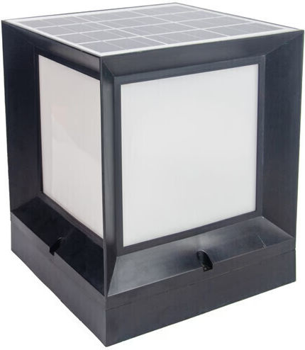 Eurolamp Ηλιακό Φωτιστικό 4W Ψυχρό Λευκό 6000K με Φωτοκύτταρο και Τηλεχειριστήριο 15x15x19εκ.
