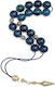Roloi Komboloi Worry Beads with 17 Beads Made of Mastic Length 29cm Blue