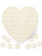 Relaxdays Carte De Oaspeți Din Lemn Inimă Puzzle Crem 0.6x45x45 Cm