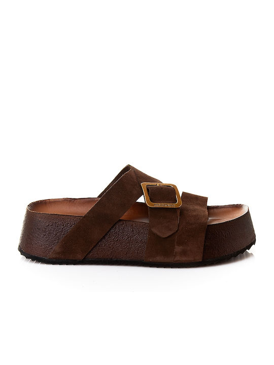 Women's Flat Sandals Brown