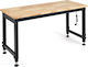Costway Metal Workbench Load Capacity 900kg 101x51x122cm with Back Panel TL35855DE-NA