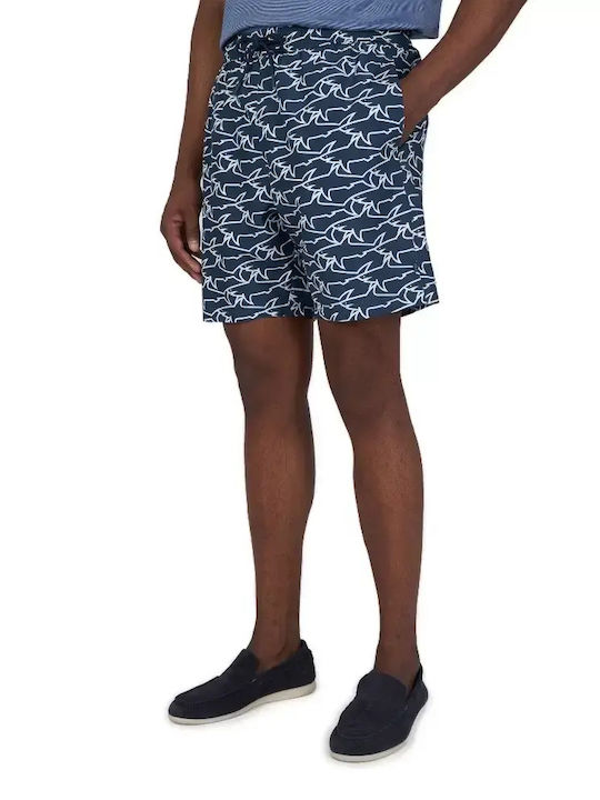 Men's Swimwear Shorts White Sharks On Navy