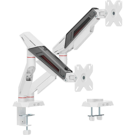 Equip Equip Computer Monitor Ständer Für 2 Bildschirme Bis 35" Mit Kippendem Verlängerungsarm Grau (650191)