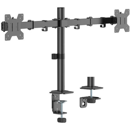 Equip Компютърна Стойка За Офис За 2 Екрана До 32" С Ръка (650176)