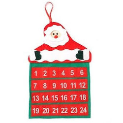 Alista Home Calendar de Crăciun Tip Decorațiune Moș Crăciun Material Poliester Buzunare Brad de Perete 20 X 30 Cm Multicolor