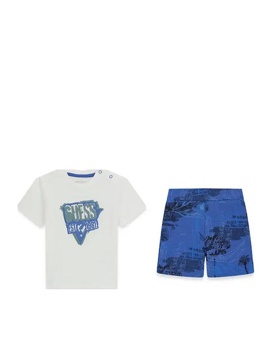 Guess Kids Set with Shorts Summer 2pcs White
