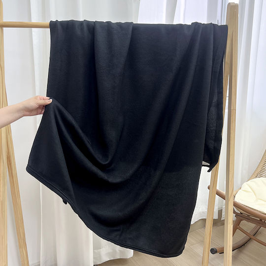 Одеяло Полар Единично 150x200см Черно