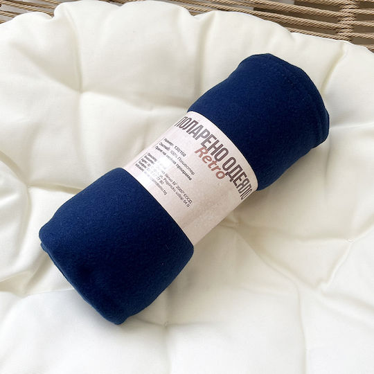 Fleece Decke Für Couch 130x160cm Navy