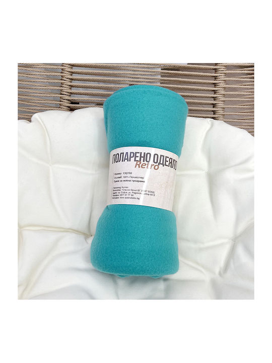 Fleece Blanket Single 150x200cm Aqua