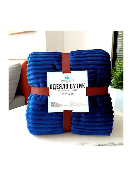 Pelzige Decke Einzeln 150x200cm Dunkel Blau