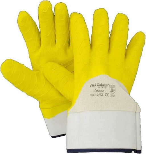 Galaxy Petra Safety Gloves Yellow Latex