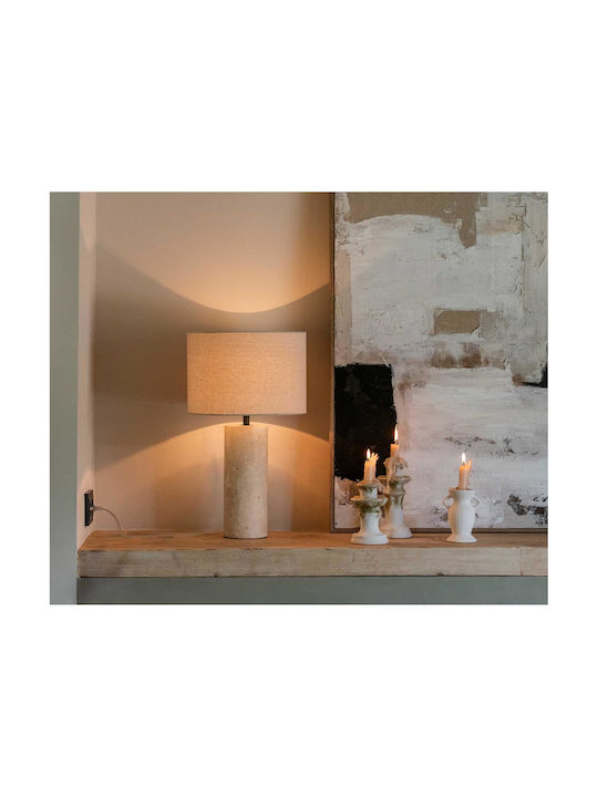 Andrea House Table Lamp for E27 Fitting with Beige Shade and Base