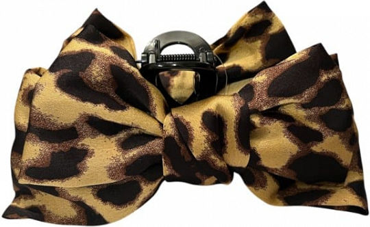 Women's Leopard Bow Claw Clip 11341 Hairutopia Beige