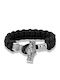 Гривна Чукът На Тор Черна Плетка Сребърен Символ Bracelet Thor’s Hammer Black Silver Symbol Molfs