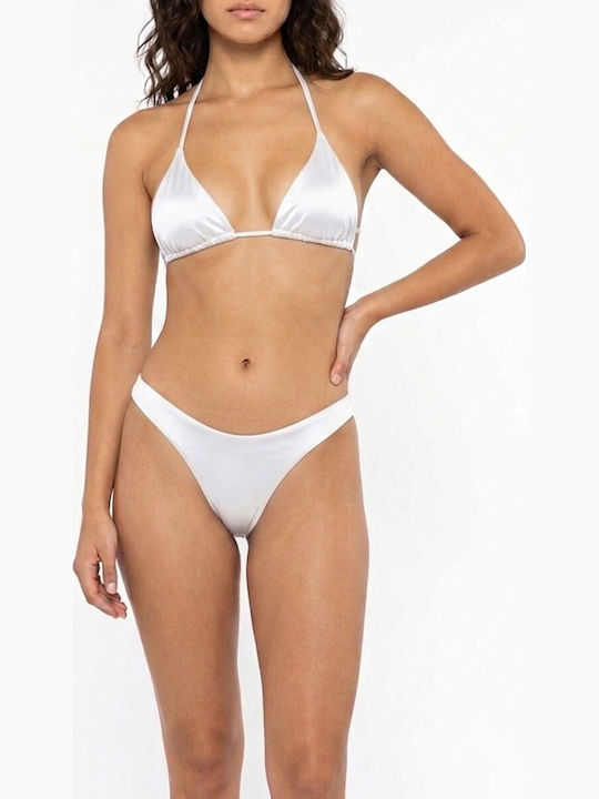 Set Bikini Τριγωνάκι με Αφαιρούμενη Ενίσχυση & String Λευκό