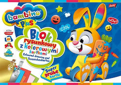 A3 Drawing Pad 16 Sheets Colored Pages + Gold Silver Bambino Plus Package 10 Pieces