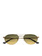 JohNocera Unisex Sunglasses With Gold Metallic Frame And Gold Gradient Lens Jn-kilo-c02