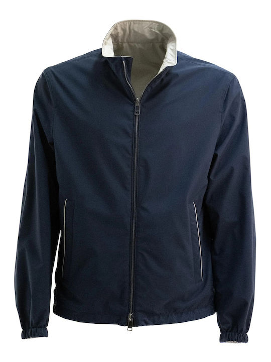 Waterproof and Windproof Double Sided Jacket Navy