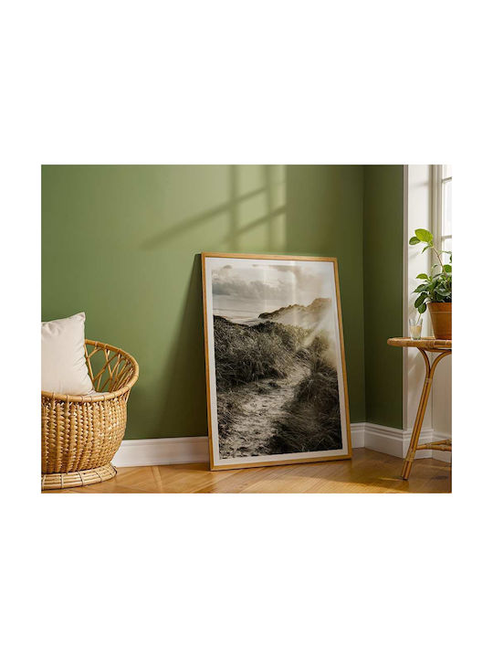 Poster Seaside Pst25117 40cm X 50cm Premium Black Wooden Frame