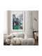 Poster Boats In Braies Lake Pst25108 40cm X 50cm Premium Black Wooden Frame