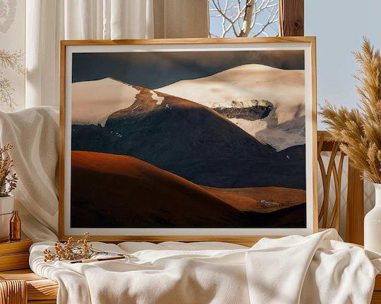 Poster Mountain Pst25134 40cm X 50cm Premium Μαύρο Ξύλινο Κάδρο