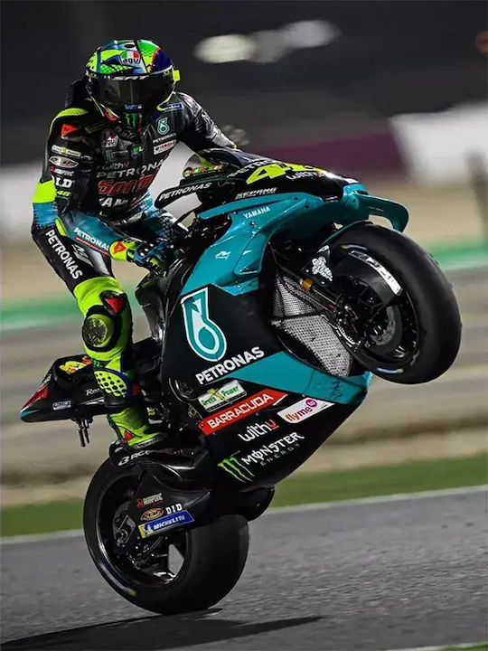 Poster MotoGP Valentino Rossi GP005 40cm x 50cm Premium Black Wooden Frame