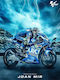 Poster MotoGP Joan Mir GP019 40cm X 50cm Premium Black Wooden Frame