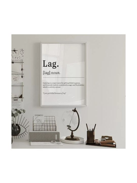 Gaming Poster Lag Gm131 40cm X 50cm Premium Μαύρο Ξύλινο Κάδρο