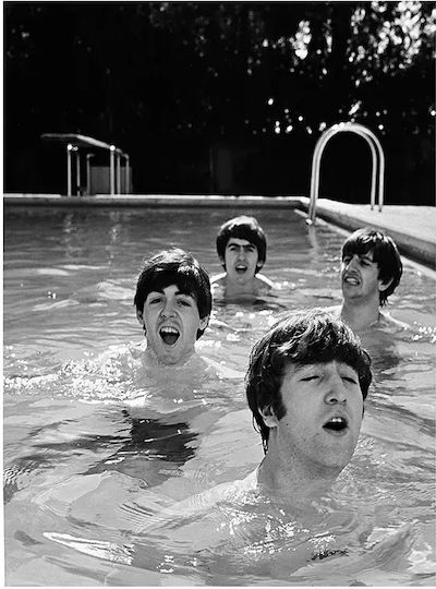Music Poster Beatles Ms056 40cm X 50cm Premium Μαύρο Ξύλινο Κάδρο