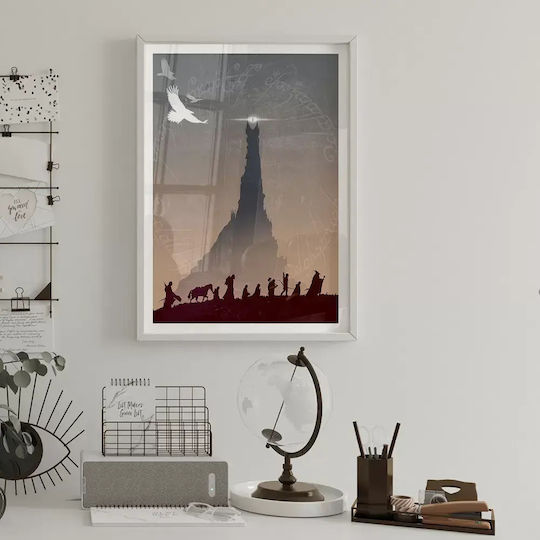 Poster Lord Rings Mountain Journey Mv129 40cm X 50cm Premium Μαύρο Ξύλινο Κάδρο
