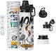 Koupakoupa Mom! The Call of the Gulls Kids Water Bottle from Aluminium with Screw-on Non Spill Cap Multicolour 850ml