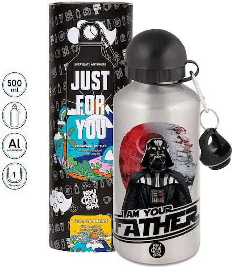 Koupakoupa Star Wars Kinder Trinkflasche Aluminium Silber 500ml